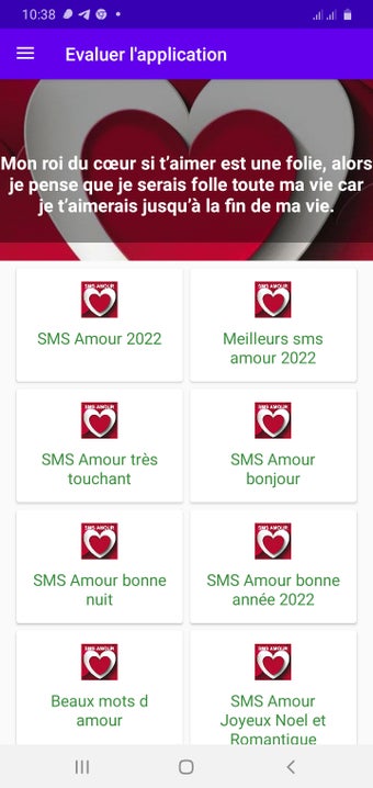 SMS Amour 2022 Très touchant