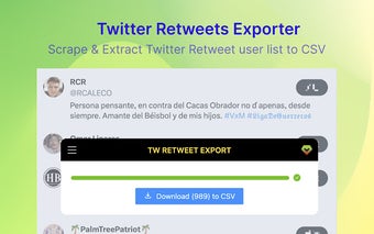 RetweetsExtract - Export Twitter Retweets