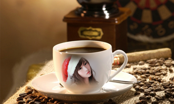 Coffee Cup Dual Photo Frame