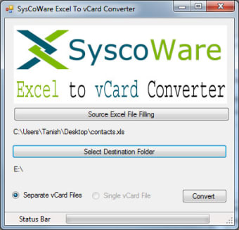 Excel To vCard Converter