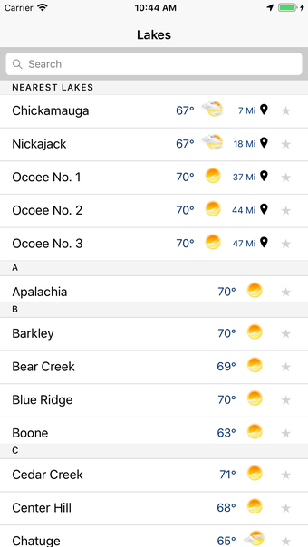 TVA Lake Info