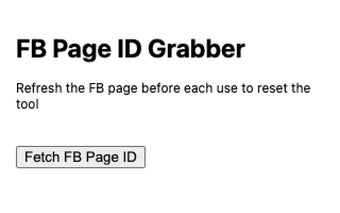 FB Page ID Scraper