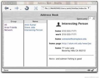 HTMLize Address Book
