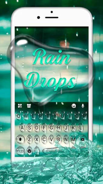 Water Raindrops 2 Keyboard Theme