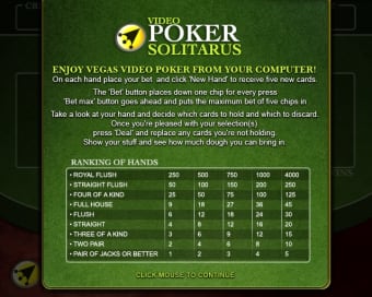Video Poker Solitarus