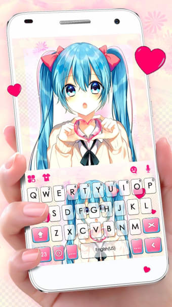 Cute School Girl Keyboard Theme