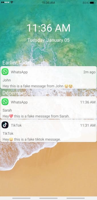 MeMi Notify Make Fake Notifications IOS Lockscreen