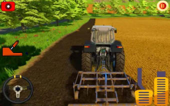 Modern Farming Tractor Farm