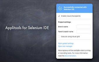 Applitools for Selenium IDE