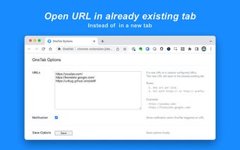 OneTab: Multiple URLs Restrict