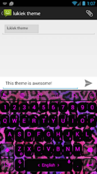 Keyboard Theme Leopard Pink