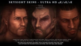 SkySight Skins - Ultra HD 4K and 2K - Male Textures and Real Feet Meshes