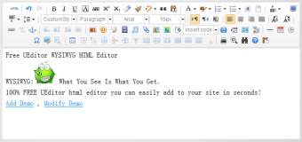 UEditor WYSIWYG HTML Editor