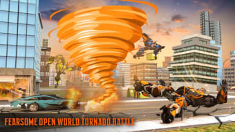 Fire Tornado Robot Transforming Game