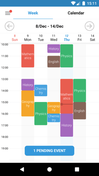 Student Calendar - Timetable