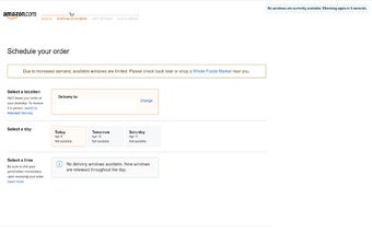 Amazon Fresh Delivery Window Notifications