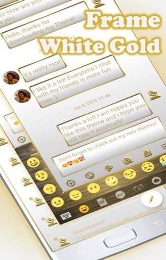 SMS Messages Frame White Gold