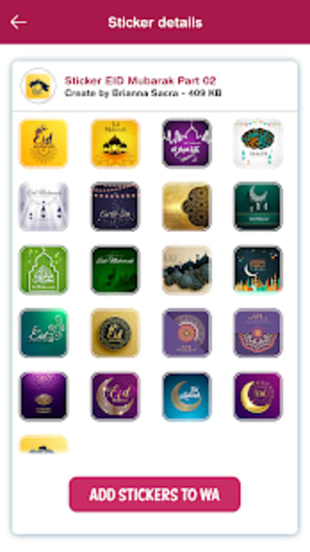 Sticker Eid Mubarak 2019 WAStickerApps