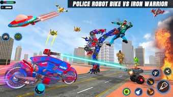 Us Police Bike Robot Transform