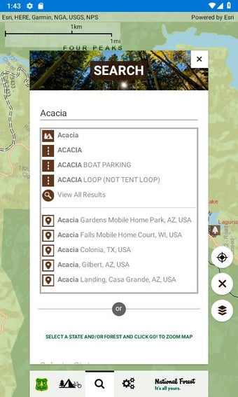 Visitor Map - USFS Lands