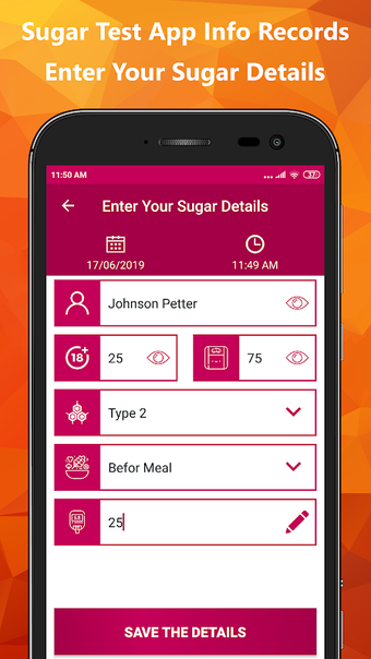 Sugar Test App Info Records