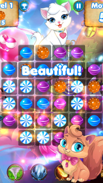 Kitty Crush - puzzle games with cats and candy