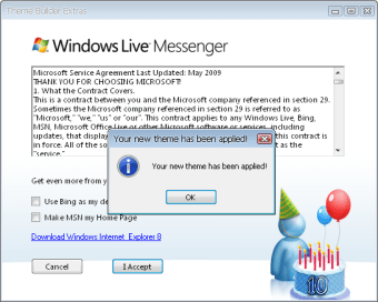 Windows Live Messenger 10th Anniversary Pack