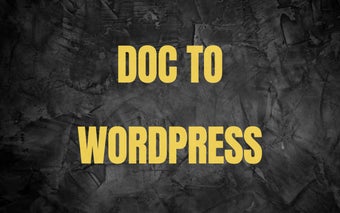 Doc to Wordpress