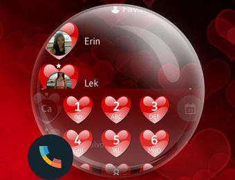 Theme Dialer Love Red Heart