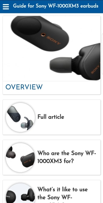 Guide Sony WF-1000XM3 earbuds