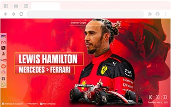 Lewis Hamilton Ferrari New Tab Wallpapers