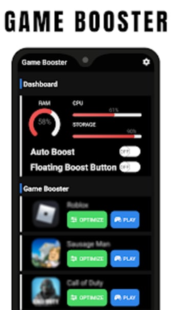 TBOOST Game Booster  GFX Tool
