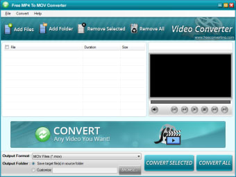 Free MP4 to MOV Converter