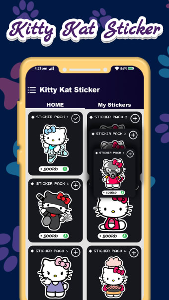 Kitty Kat Sticker For WhatsApp
