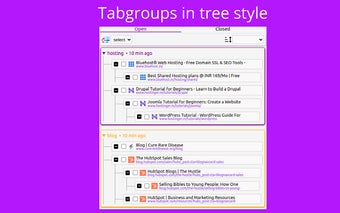 tabFlow - tabgroups in tree style