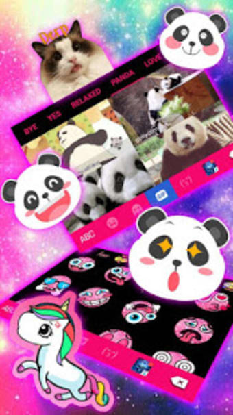 Galaxy Baby Panda Keyboard Theme