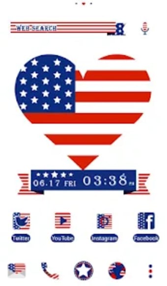 USA Flag Heart Wallpaper