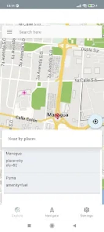 Managua Nicaragua Offline Map