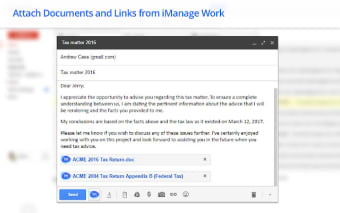 iManage Work for Gmail