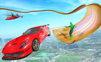 Flying Superhero Car Stunts 3D