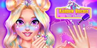 Rainbow Unicorn Nail Beauty Artist Salon