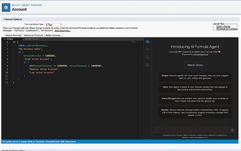 Better Salesforce formula editor and AI Agent