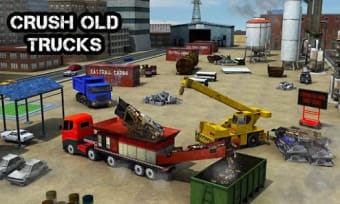 Wrecked Truck Crusher Crane 3D