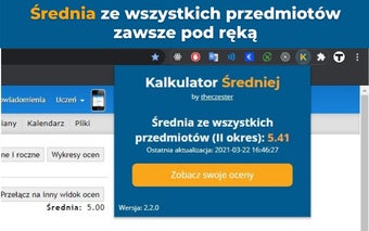 MobiDziennik kalkulator średniej