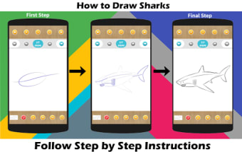 Sharks Drawing  Coloring Book