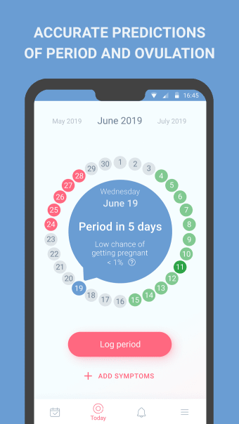 Period tracker calendar ovulation cycle