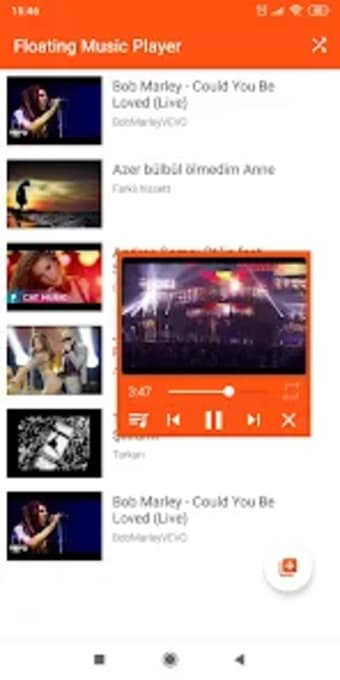 Floating Music Player for YouT