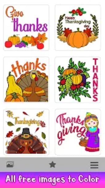 Thanks Giving Color by Number
