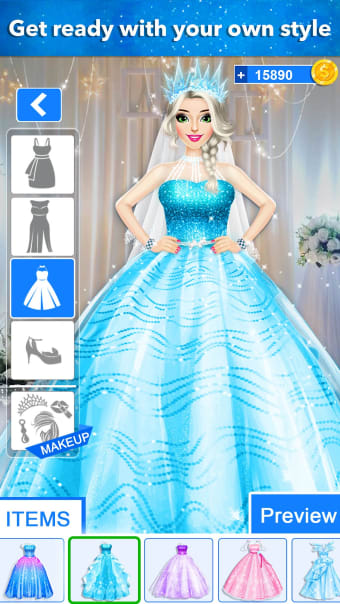 Ice Princess Wedding Dress up