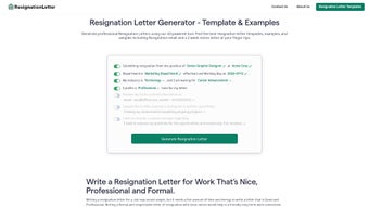 Resignation Letter Generator